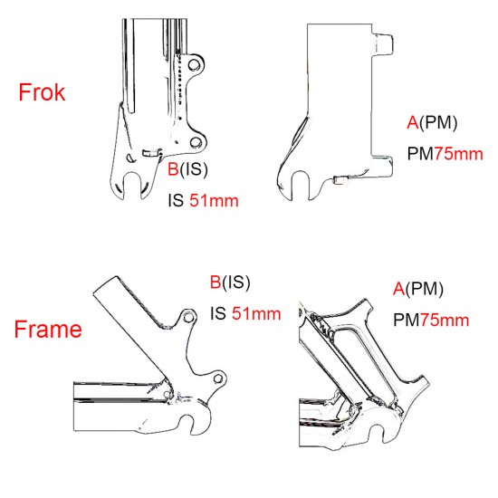 CATAZER MTB Bike Disc Brake Mount Adaptor Front Caliper Ultralight Bracket is PM AB to PM A Brake Adaptor for 160 180 203mm