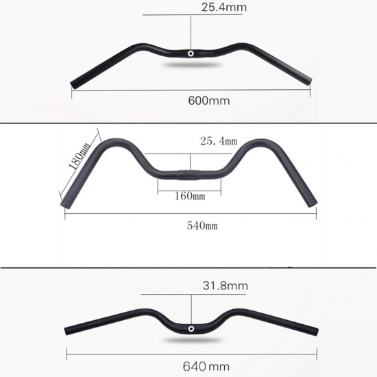 Bike Swallow Handlebar Comfortable Durable Retro Style For Mountain Road City Cycling Parts Bicycle Rise Bent Bar Aluminum Alloy