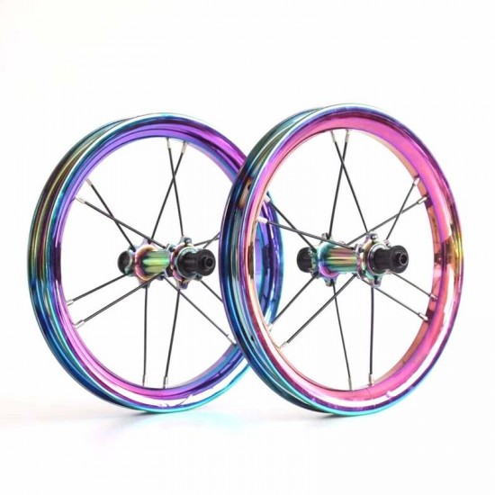 12 inch Ultra Light Aluminium Alloy 85-95MM Children's Slide Wheel Custom Balance Cycling Wheel Dazzle Colour Children