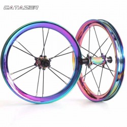 12 inch Ultra Light Aluminium Alloy 85-95MM Children's Slide Wheel Custom Balance Cycling Wheel Dazzle Colour Children