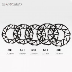 130 BCD 9 10 11 Speed Hollow CNC Alloy Single Disc Chainwheel Road Folding Bike Chain Wheel 50/52/54/56/58T Chainring