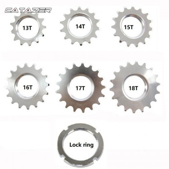 13T/14T/15T/16T/17T/18T Fixed Gear One Speed Bicycle Wheel Cogs Sprocket & Lockring For Fixie Track Bike Hub 13T/14T/15T/16T/17T/18T Fixed Gear One Speed Bicycle Wheel Cogs Sprocket & Lockring For Fixie Track Bike Hub