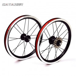 14 Inch Aluminum Alloy Wheelset 5 Bearing 3 Speed Hub 74mm 84mm Kids Balance Bike BMX Black Wheelset Bicycle Part
