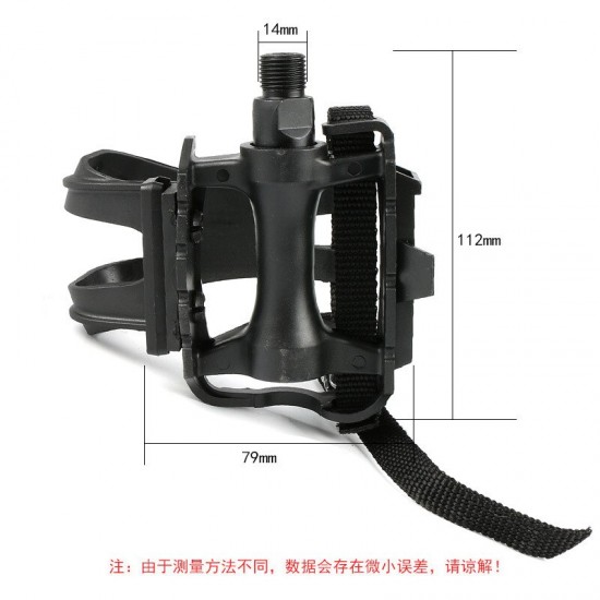  Bicycle Pedal for Mountain Road Bike Fixed Gear Bicycle Pedals with Toe Clips Straps Bicycle Pedal Track Bike Pedals