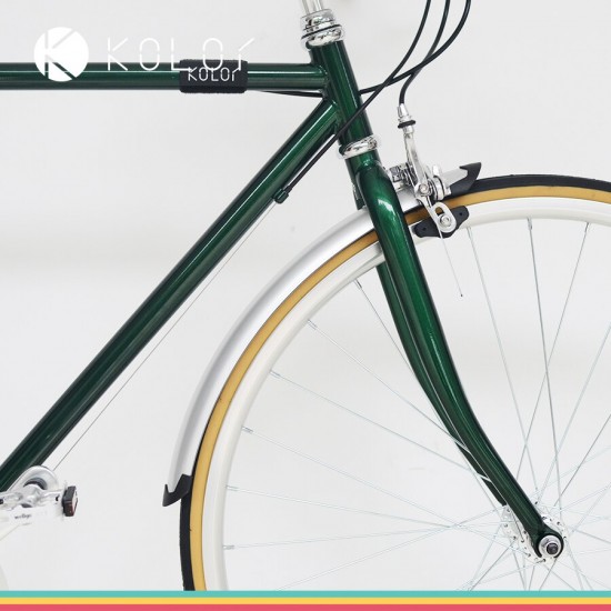 1 Set Zilver Fiets Voor Achter Fenders Retro Bike 700C 23C 25C Modder Guard Wing Road Fiets Spatbord Spatbord Onderdelen