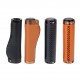 Cycling Handlebar Grips MTB BMX Road Anti-Skid PU Leather Bicycle Grips Mountain Bike Lock on Bicycle Handlebar End Grips