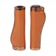 Cycling Handlebar Grips MTB BMX Road Anti-Skid PU Leather Bicycle Grips Mountain Bike Lock on Bicycle Handlebar End Grips