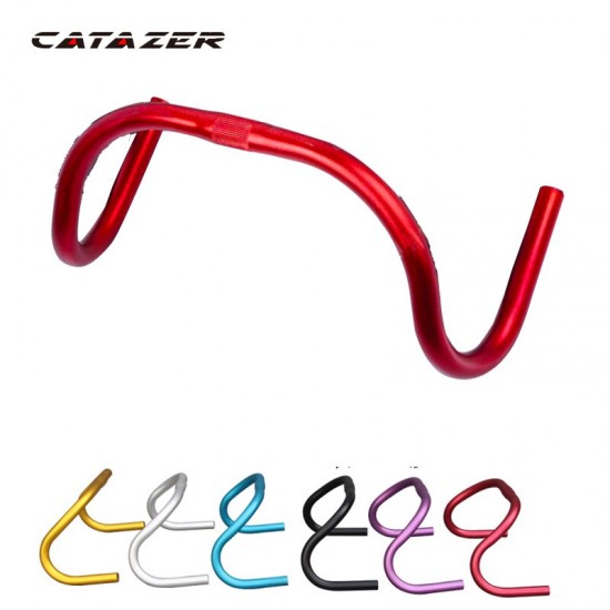 25.4mm Road Bike Handlebar Handles Fixed Gear Bike Bent Bar Bicycle Accessories Road Bike Aluminum Handlebars Aluminum Alloy