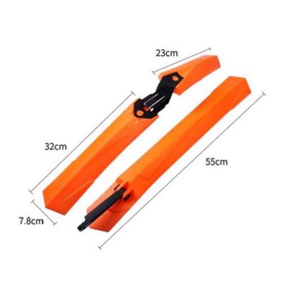 2PCS Cycling Mountain Bike Bicycle Front Mudguard Rear Fender Mud Guard Set for MTB Road Bike Wings
