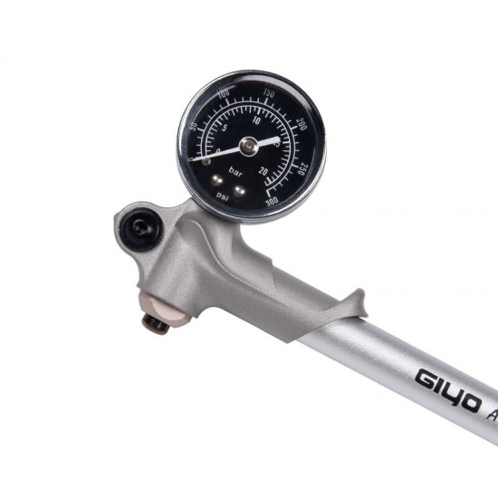 300PSI Air Supply Inflator Fiets Pomp Op Te Blazen Vork Shock Past Schrader Met Psi/Bar Gauge Bleeder Opvouwbare Slang band Pomp