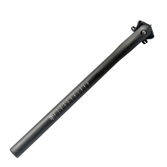 3K Full Carbon Fiber Bicycle Seatpost Offset 20mm Bicycle Parts 25.4/.27.2/30.8/31.6*350/400mm Mountain Road Bike Seatpost