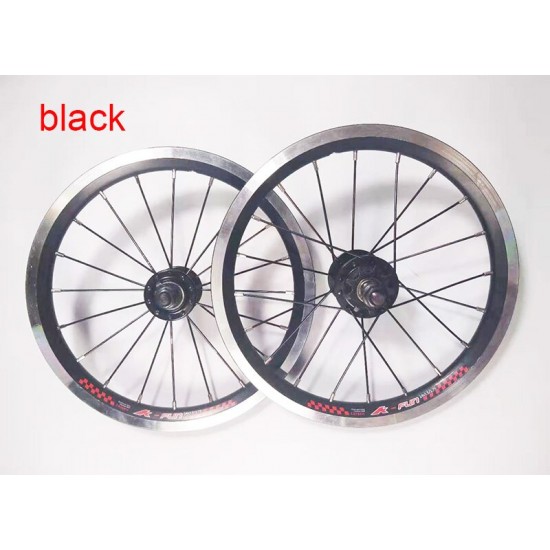 4 Bearing 14 Inch Alumilum Alloy Child Bike Wheelset 20H V Brake Kids Bike Wheel 412 Folding Bike Wheels
