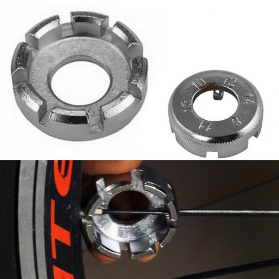 4 Bicycle Spoke Wrench Bike 8 Way Spoke Nipple Key Wheel Rim Wrench Stainless Steel Repair Tool Key Bicycle Accessory 1 PC
