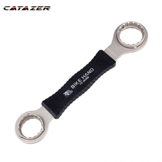 4 IN 1 Bicycle Bottom Bracket Repair Tools Axis Tool Bike Wrench Overhaul Tool Spanner Stainless Steel Axle Bike Tool Set