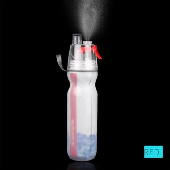 500ml Bicycle Water Bottle Outdoor Sports Cycling Spray Riding Bottle PE Double Keep Cool Plastic Bike Water Cup