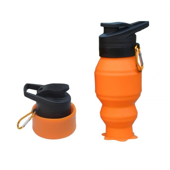 530ml Cycling MTB Sports Kettle Climbing Outdoor Bike Silicone Kettle Folding Water Cup Water Bottle Bicycle Water Bottle