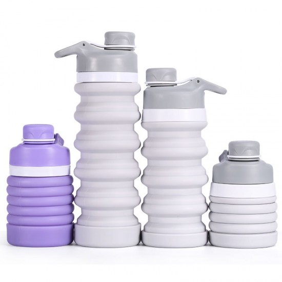 550ml Portable Silicone Collapsible Water Bottle My Drinking Bottle Kettle for Sport Outdoor Travel Retractable Folding Bottles