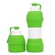 580ml Outdoor Travel Foldable water bottle Silicone cup Folding water bottle Mini Collapsible bottled water bottles 3 colors