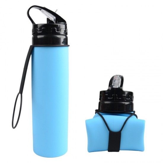 600ML Food Grade Silicone Collapsible Water Bottles Travel Folding Bottle Portable Kettle My Foldable Drink Bottle Water Bottle