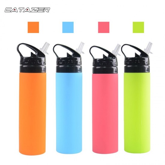 600ML Food Grade Silicone Collapsible Water Bottles Travel Folding Bottle Portable Kettle My Foldable Drink Bottle Water Bottle