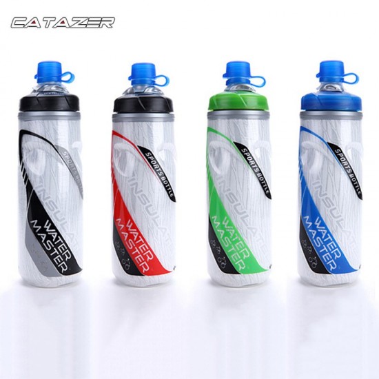 610ml Bicycle Bottle Outdoor Sport Keep Cold Bottle Cycling Climbing Hiking Drink Bottle Cooler Warmer Bike Plastic Water Bottle