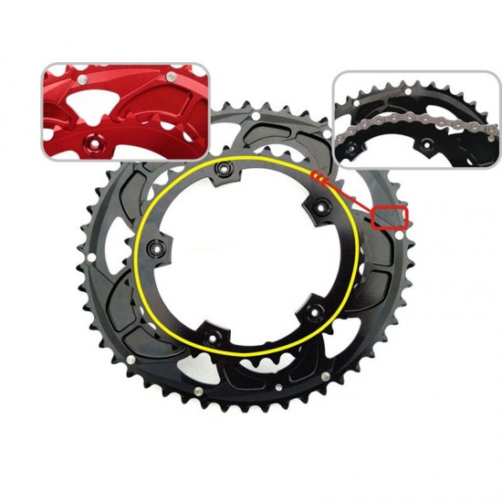 700C Road Bicycle 110BCD 50/35T Oval Chainwheel Kit Bike 7075-T6 Alloy Ultralight Ellipse Climbing Power Chainring Plate