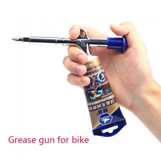 Aluminium Fiets Glijmiddel Grease Gun Voor Mountain Mtb Bike Service Tools Fiets Accessoires Vet Olie Precieze Injector Gereedschappen