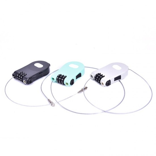 Anti Theft Security Code Password Long Roller Pram 3 Digit Bicycle Parts Bike Mini Cable Lock Padlock Rope Ski Extendable Wire