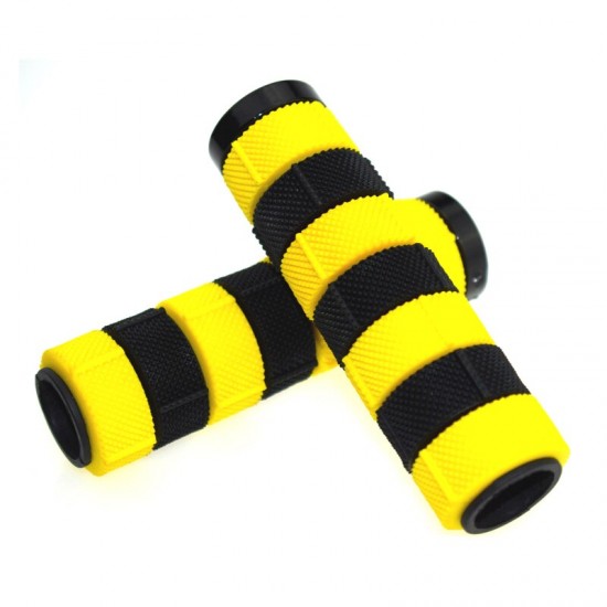 Bicycle Handles Silicone Thickening Color Matching Locking Bicycle Accessories Alluminium Alloy+Rubber Material 5 Color