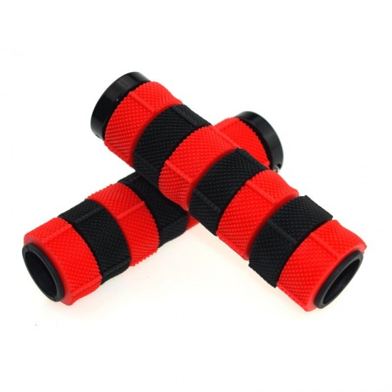 Bicycle Handles Silicone Thickening Color Matching Locking Bicycle Accessories Alluminium Alloy+Rubber Material 5 Color