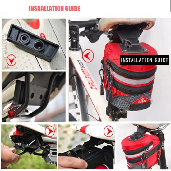 3 Colors Cycling Bike Top Grade Bicycle Saddle Back Seat Rear Bag Rainproof Quick Release Seat Seatpost Tools Bag