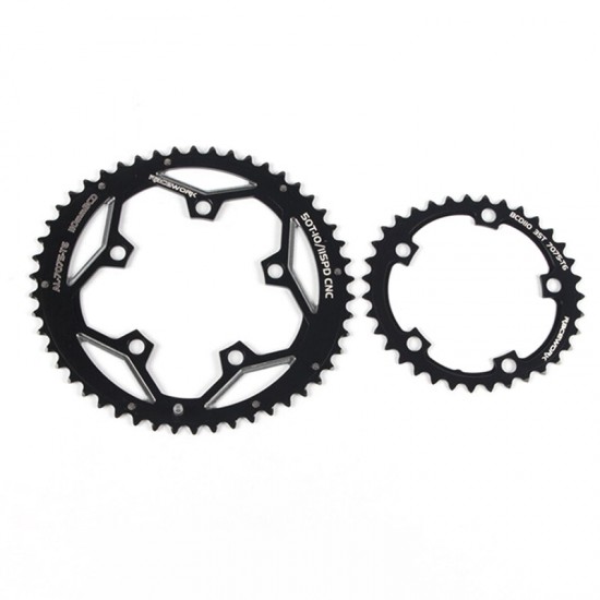 Bicylcle Road Bike Crank Chainwheel 110BCD 50/35T Oval 130BCD 39/53T Disc 5 Claw Double Plate 9/10/11 Speed Cycling