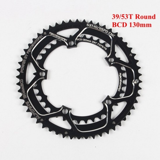 Bicylcle Road Bike Crank Chainwheel 110BCD 50/35T Oval 130BCD 39/53T Disc 5 Claw Double Plate 9/10/11 Speed Cycling