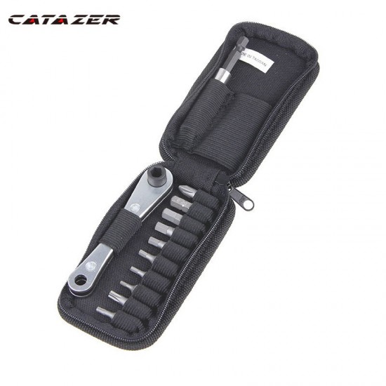 Bike Hand Bicycle Repair Tool Kits 10In1 Bike Ratchet Wrench Hex Keys Cross T25 T10 Cycling Repair Tools Alloy Steel Torx wrench