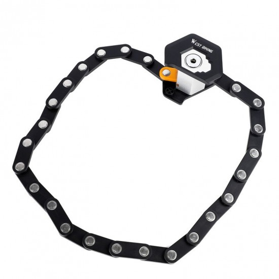 Bike Lock Anti Theft Foldable Chain Locks With Key Alloy Steel Folding Safety Motorcycle Bicycle Locks For Cycling