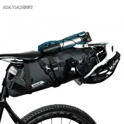 Bike Waterproof Bicycle Saddle Bag Reflective Large Capacity Foldable Tail Rear Bag Cycling MTB Trunk Pannier Black