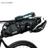 Bike Waterproof Bicycle Saddle Bag Reflective Large Capacity Foldable Tail Rear Bag Cycling MTB Trunk Pannier Black