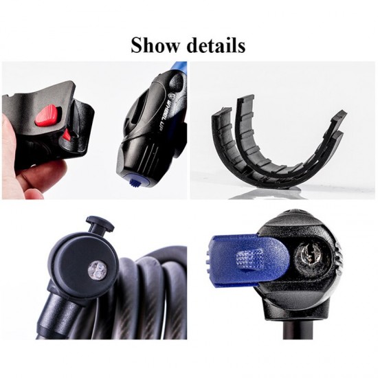Catazer 1.2/ 1.8m Bike Lock Anti-theft Mountain Bike Password Lock Steel Cable Lock Bike Riding Accessories General Electric Car