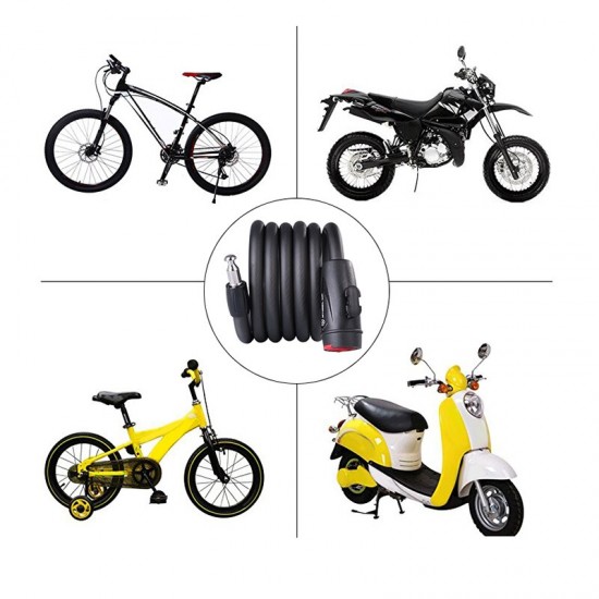 Catazer 1.2/ 1.8m Bike Lock Anti-theft Mountain Bike Password Lock Steel Cable Lock Bike Riding Accessories General Electric Car