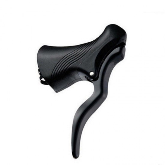 Catazer 1 Pair Road Bike Drop Bar Double Handle Brake Levers Racing Bicycle Fixed Gear Dual-control Handbrakes