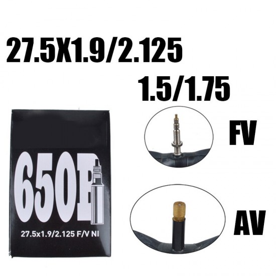 Catazer 1Pcs 27.5*1.5-1.75 1.9-2.135 Mountain Bikes  Inner Tube Bicycle Tire Cycling Accessories AV FV presta valve 48L 60L