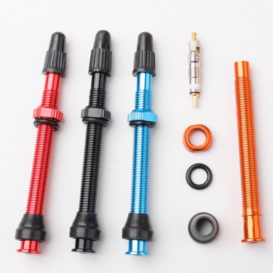 Catazer 2pcs Bicycle Tubeless Tire Presta Valve 40mm/60mm/80mm Alloy Stem Brass Core for Mountain Road Bikes