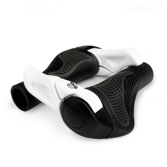 Cycling Mountain Bicycle/Bike Grips Handlebar Grips Handle Bar Grip End LOCK-ON Ergonomic Black White Bike Grips
