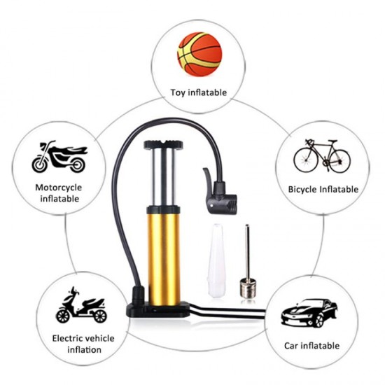 Portable Ultra-light MTB Bike Pump Portable Cycling Inflator Air Pump Bike Floor Pump Foot Activated 18*10cm Ball Pump