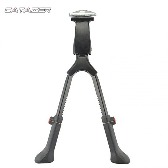 Double Leg Bike Kickstand Foldable Adjustable Center Mount Mount Bicycle Stand Fits 24" and Above for Bicycle Road Bike