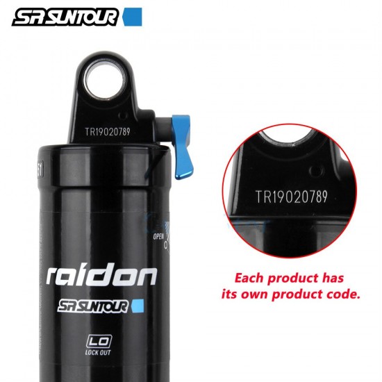 SUNTOUR Mountain Bike Reear Shock Suspension Frame Air Rear Shock 165/190/200mm with Lockout