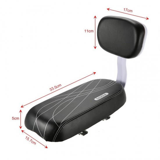 Bicycle Back Seat Bicycle Child Seat Cover Bike Rack Rest Cushion with Back Saddle Cycle Accessories Parts Bicycle PU Leather