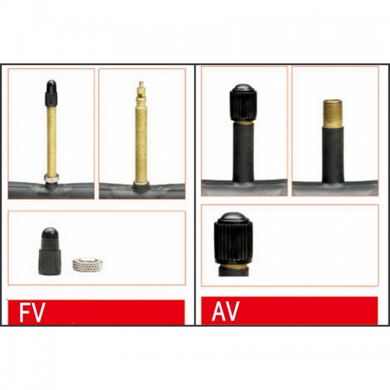 Bike Inner Tube for BMX Mountain Bike Tyre Butyl Rubber Bicycle Tube Tire 24/26X1.90/2.125 26/27.5 X 1.95 26 x 1.5/1.75
