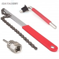 Bicycle Integrated Axle Tool 8mm Hexagon Socket with 4 Square Cap 2 Wrench Flywheel Tool Bicycle Sprocket Removal Tools