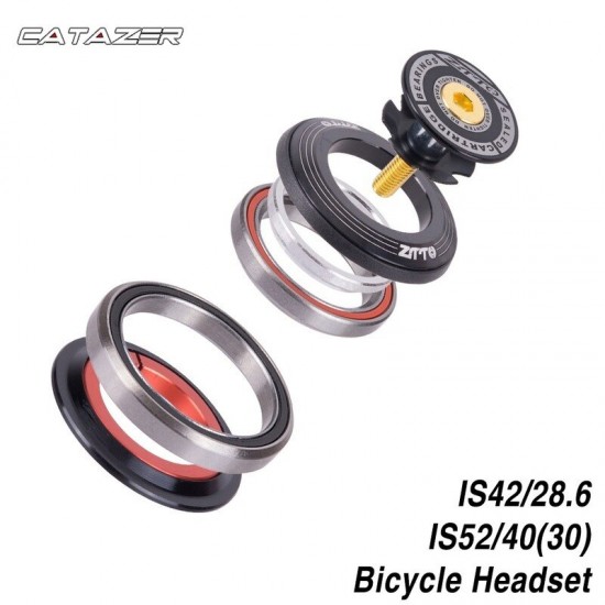 Bicycle Headset 42mm 52mm CNC 1 1/8"-1 1/2" For MTB Bearing Straight And Tapered Tube Fork IS42 IS52 Steer